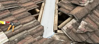 Roof repair work on Auckland home