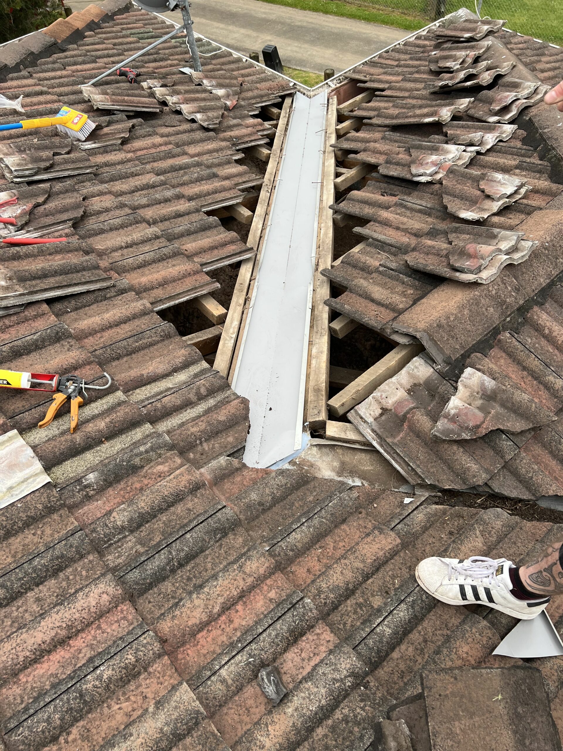 Roof repair work on an Auckland home